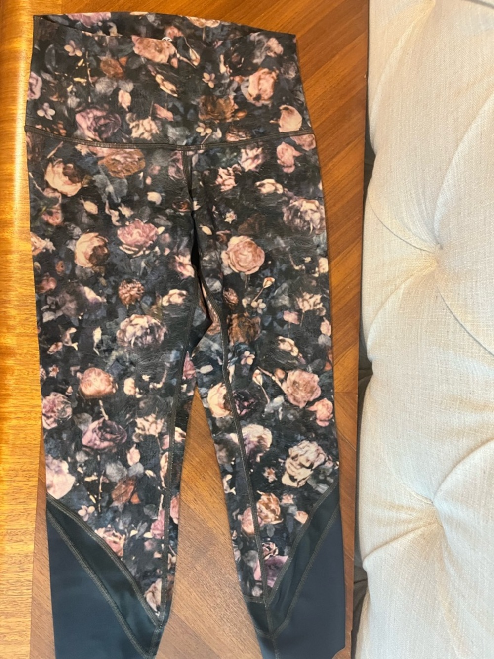 lululemon athletica Floral High-Rise Leggings in Black & Pink